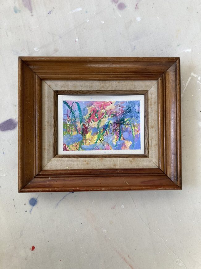 「drawing0220＃2」<br>2023<br>watercolor,oilpastel on canvas